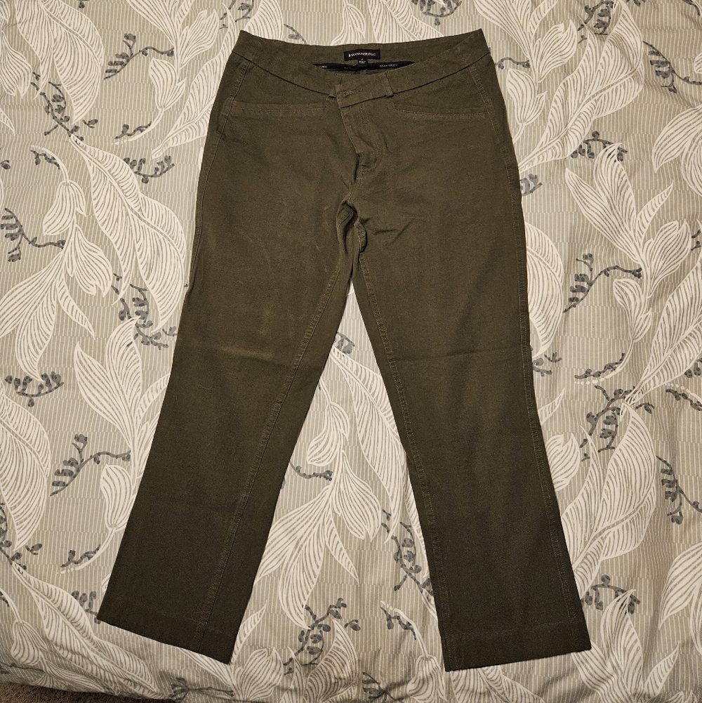 Banana Republic Slim Ankle Olive Green Pants